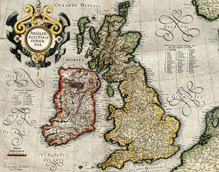 Map of the UK circa 1900