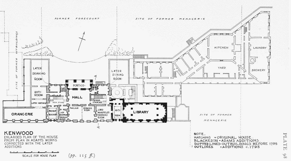Plate 98 Ken Wood Plan Of The House British History Online