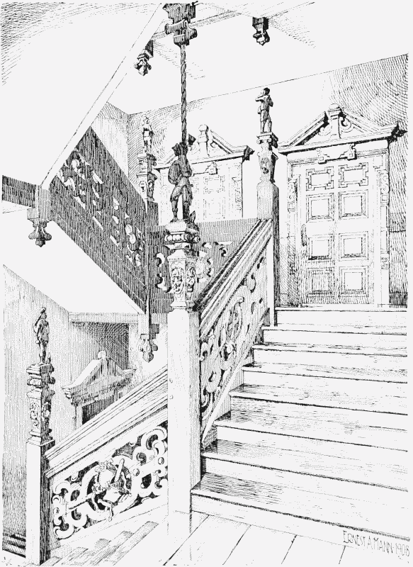 Plate 11: Staircase, drawing | British History Online