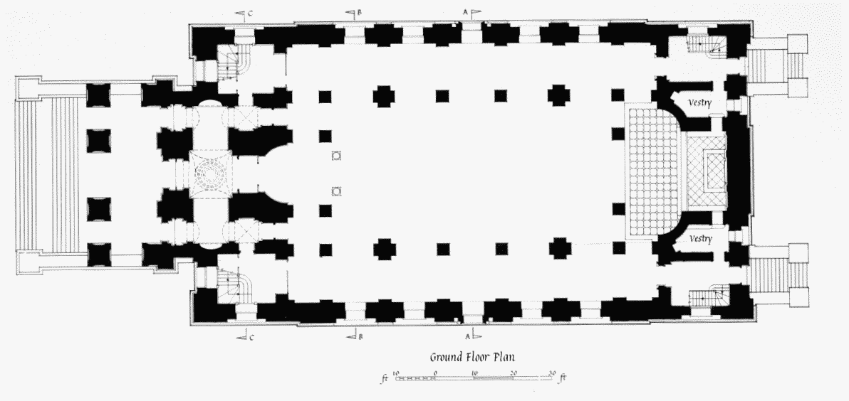 Plate 15 Christ Church floor plan British History Online