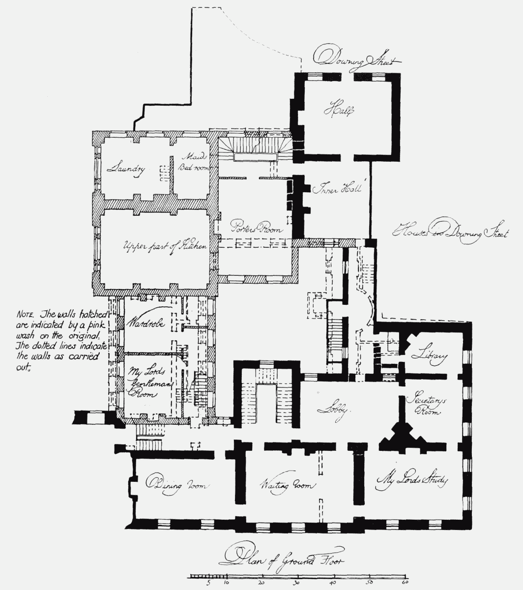 Plate 111 No 10 Downing Street Plan Of Alterations In 1781