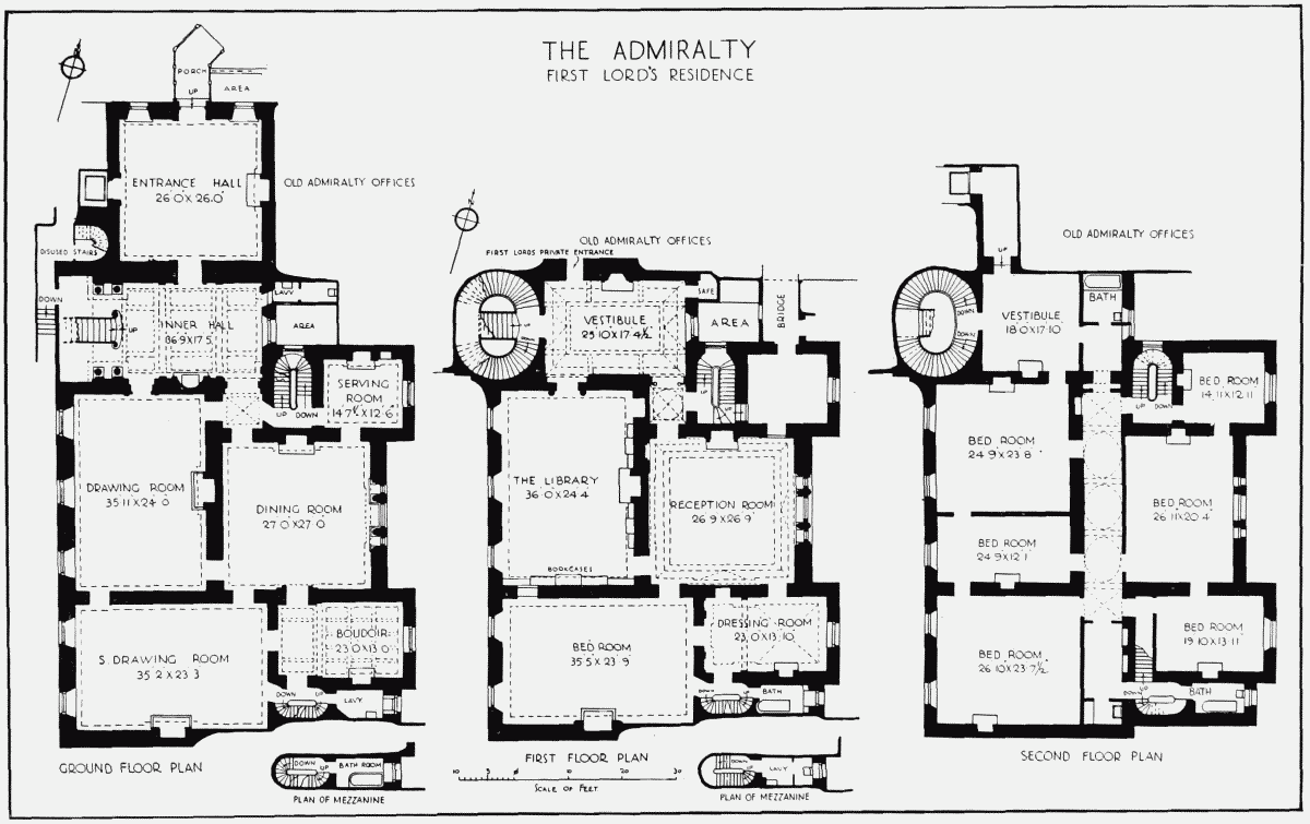 Plate 45 Admiralty House Plans Of Ground First And Second Floors British History Online Plate 45 Admiralty House Plans Of Ground First And Second Floors British History Online