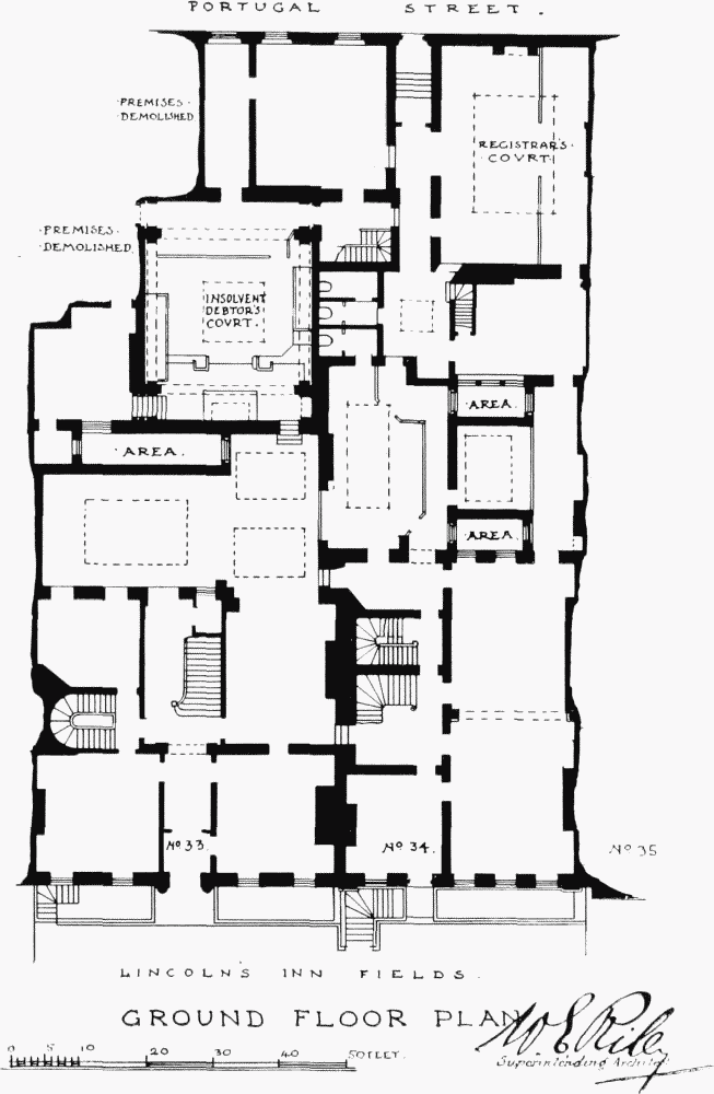 Plate 19 Nos. 33 and 34, Lincoln's Inn Fields, ground